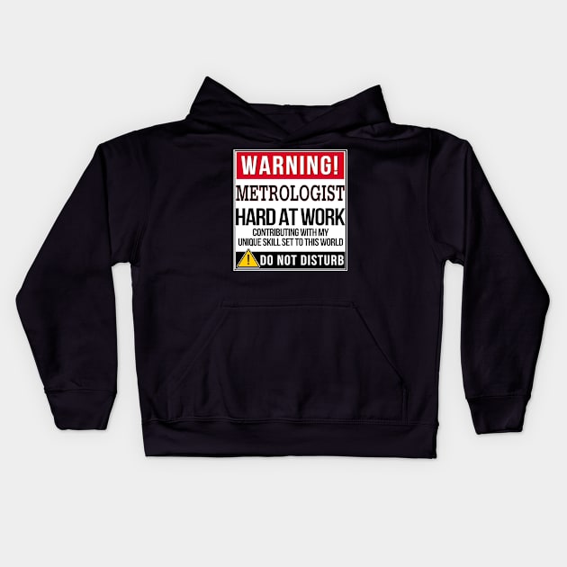 Warning Metrologist Hard At Work - Gift for Metrologist in the field of Metrology Kids Hoodie by giftideas